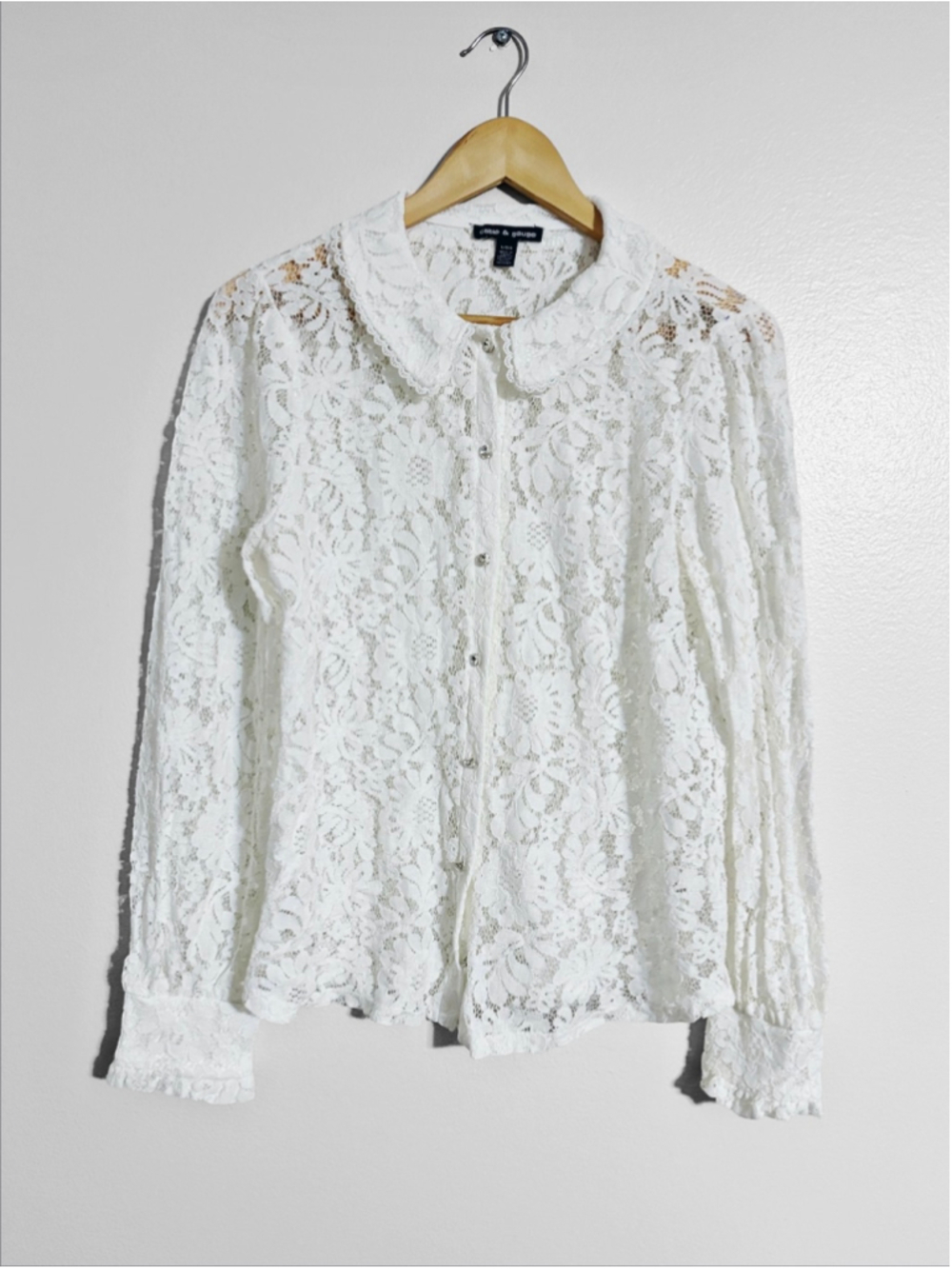 Cable & Gauge Vintage Cottagecore Lace Top